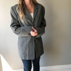 Optimum Grey Long button down blazer